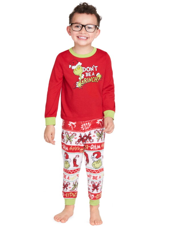 Kerstmis familie pyjama Vrolijk Grinchmas