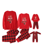 Checkered Christmas Pyjama Small Reindeer Merry Christmas