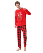 Checkered Christmas Pyjama Small Reindeer Merry Christmas