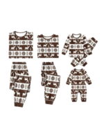 Modern Christmas pyjamas brown with winter patterns