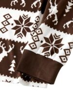 Modern Christmas pyjamas brown with winter patterns