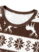 Modern Christmas pyjamas brown with winter patterns