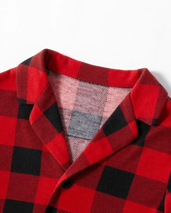 Modern Christmas Pajamas in Red Checkered