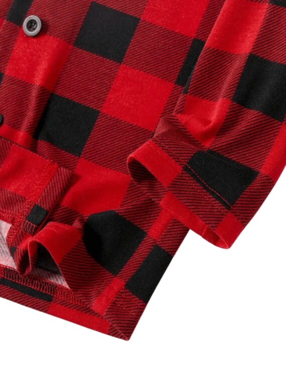 Modern Christmas Pyjamas in Red Checkered