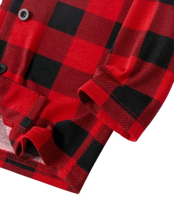 Modern Christmas Pajamas in Red Checkered