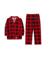 Pijama moderno de Navidad a cuadros rojos