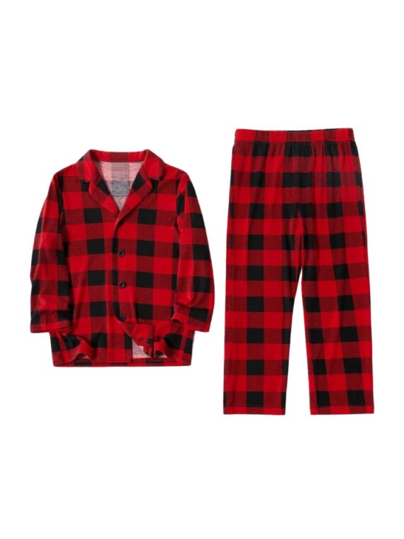 Modern Christmas Pyjamas in Red Checkered