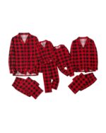Modern Christmas Pajamas in Red Checkered
