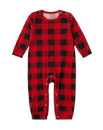 Pijama moderno de Navidad a cuadros rojos