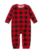 Modern Christmas Pajamas in Red Checkered