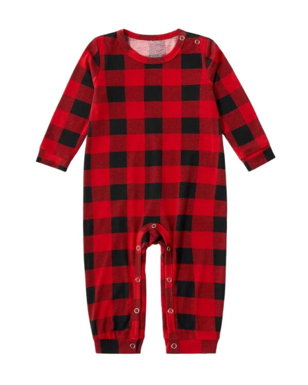 Modern Christmas Pajamas in Red Checkered