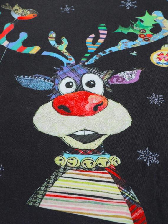 Original Patchwork Reindeer Christmas Pyjamas