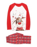 Cute Reindeer Christmas Pyjamas, Tartan Check