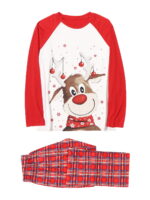 Bonito pijama navideño de reno, cuadros de tartán