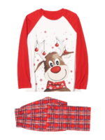 Cute Reindeer Christmas Pyjamas, Tartan Check