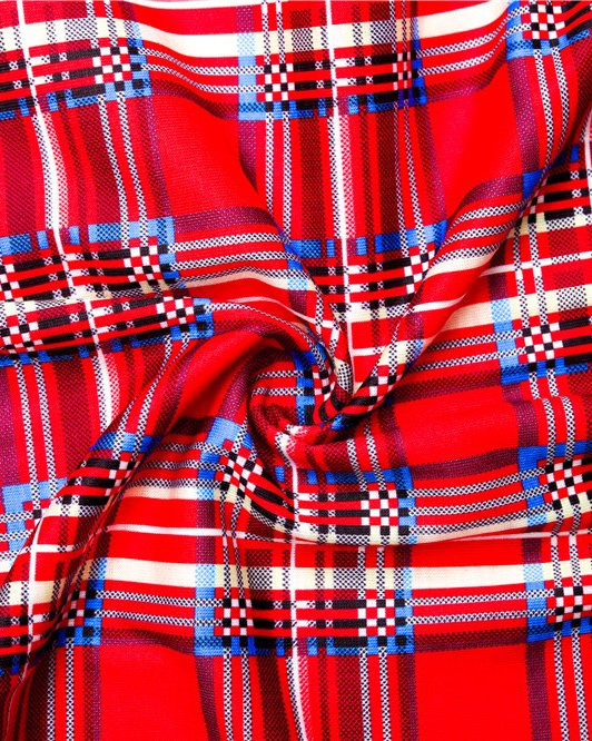 Niedlicher Rentier-Weihnachtspyjama, Tartan Check