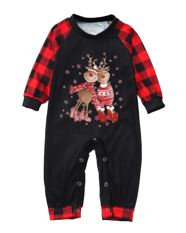 Christmas Pajamas Couples and Families Reindeer in Love
