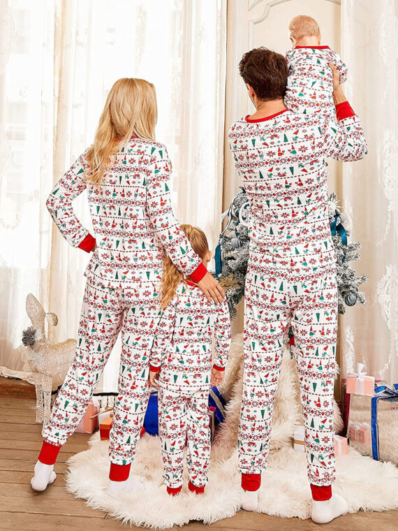 Christmas pyjamas winter with modern design, white