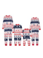 Christmas pyjamas suit with winter patterns, blue, red