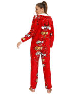 Womens Christmas Jumpsuit, Enguirlanded Kittens