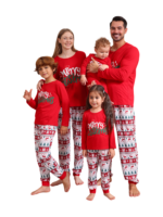 Fröhliche Weihnachten im roten Pyjama im Grinchmas-Stil