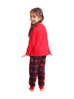 Feliz navidad pijama a juego flocado estilo vintage