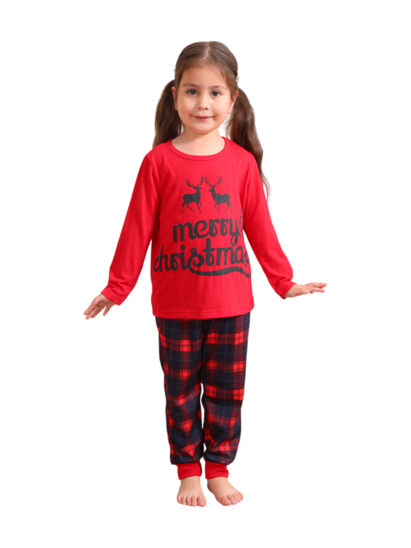Feliz navidad pijama a juego flocado estilo vintage