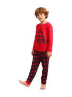 Feliz navidad pijama a juego flocado estilo vintage