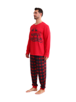 Feliz navidad pijama a juego flocado estilo vintage