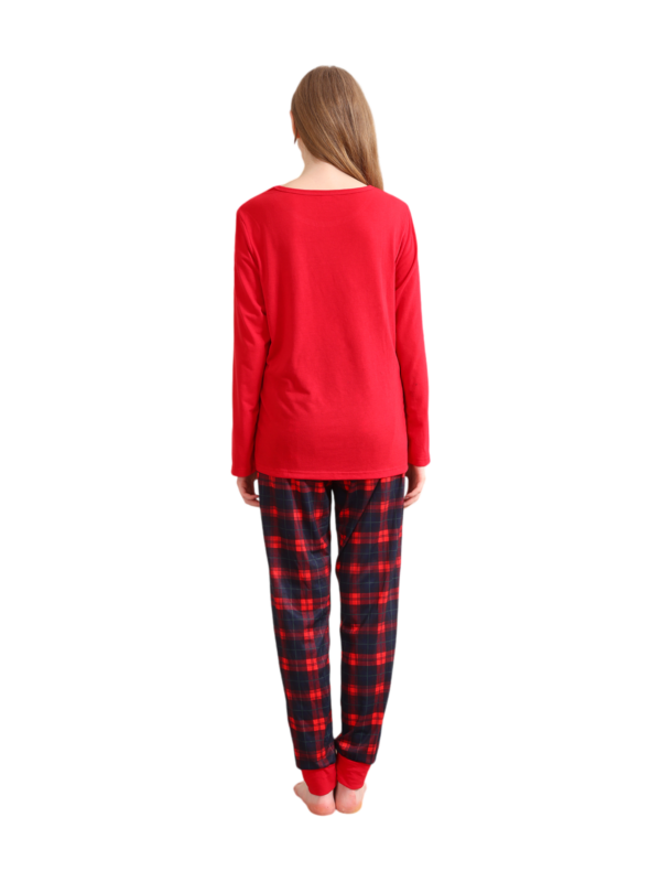 Feliz navidad pijama a juego flocado estilo vintage