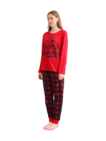 Feliz navidad pijama a juego flocado estilo vintage