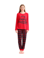 Feliz navidad pijama a juego flocado estilo vintage