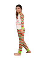 Grinchmaspyjamas för hela familjen, röd, grönrandig