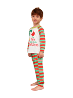 Grinchmaspyjamas för hela familjen, röd, grönrandig