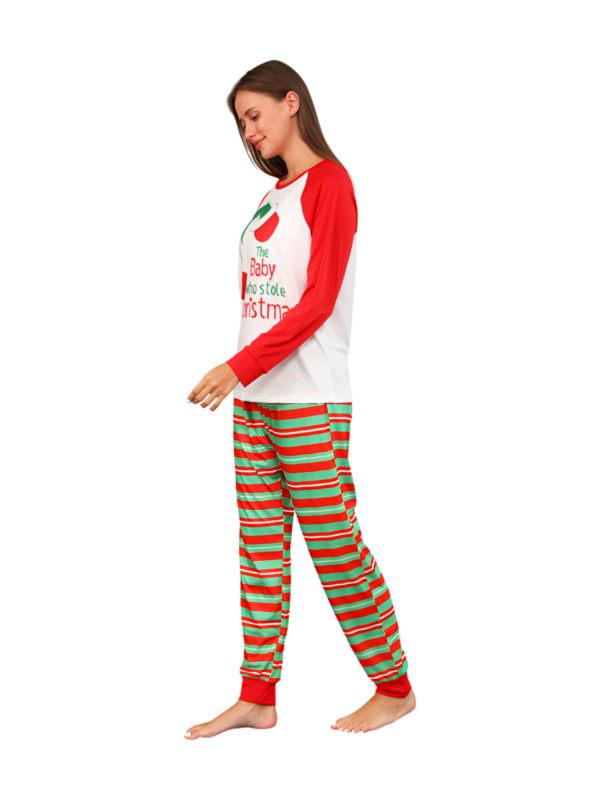 Grinchmaspyjamas för hela familjen, röd, grönrandig