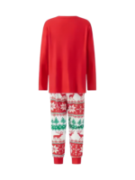 3 bearded elves with “Merry Christmas” print, red, patterns on pants