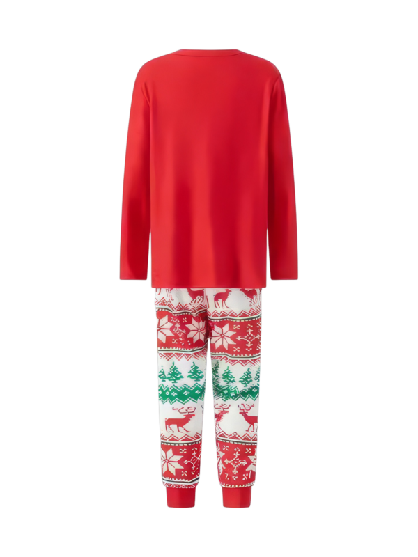 3 bearded elves with “Merry Christmas” print, red, patterns on pants