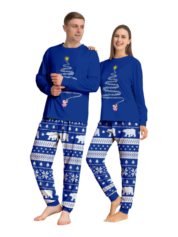 Blue Matching Christmas Pyjamas Starry Magic Tree