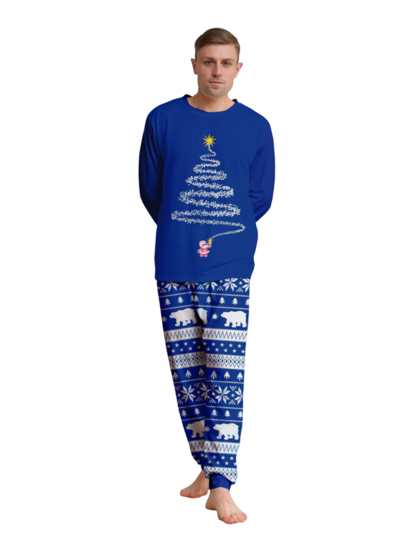Blue Matching Christmas Pyjamas Starry Magic Tree