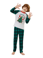 Christmas tree decorated by elves, printed “Merry Christmas”