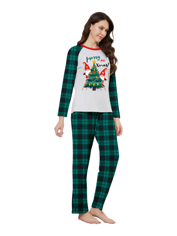 Christmas tree decorated by elves, printed “Merry Christmas”