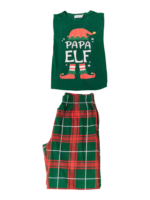 Elf Christmas pyjamas family, couple, Irish check
