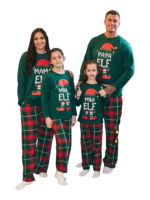 Elf Christmas pyjamas family, couple, Irish check