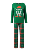 Elf Christmas pyjamas family, couple, Irish check