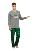 Elf Squad authentic green and gray family Christmas pyjamas