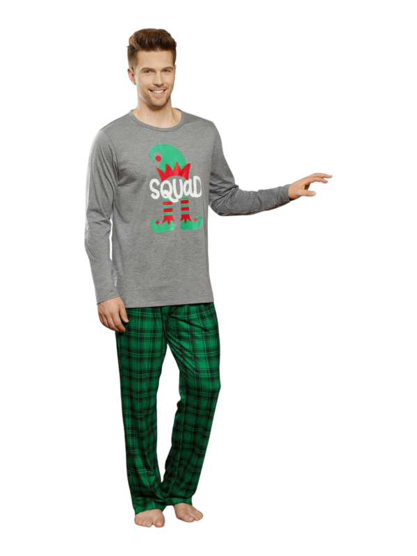 Elf Squad authentic green and gray family Christmas pyjamas