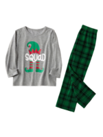 Elf Squad authentic green and gray family Christmas pyjamas