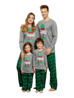 Elf Squad authentic green and gray family Christmas pyjamas