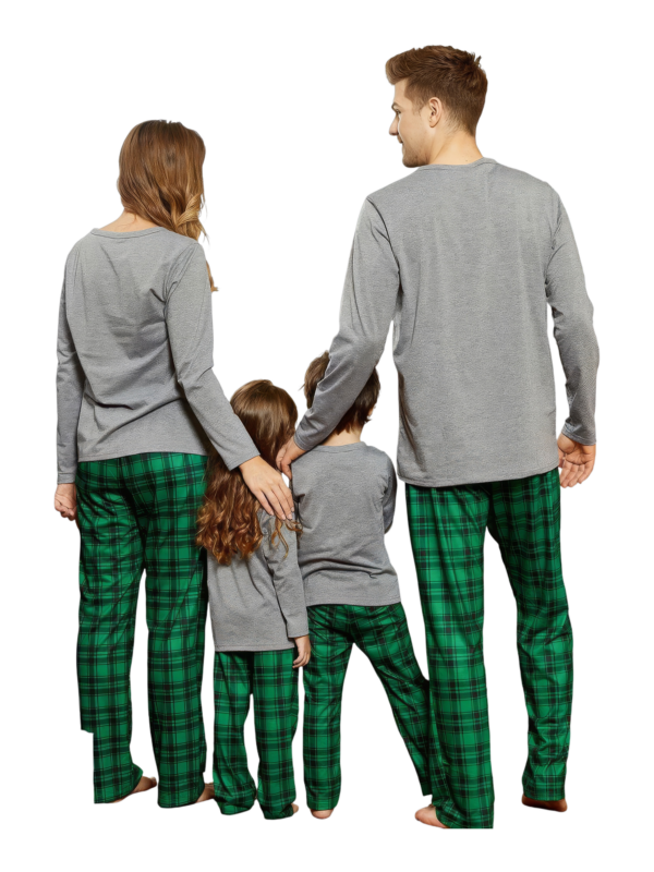 Elf Squad authentic green and gray family Christmas pyjamas