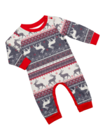 Family and couple pajamas with reindeer stripe pattern gray and white matching pajamas